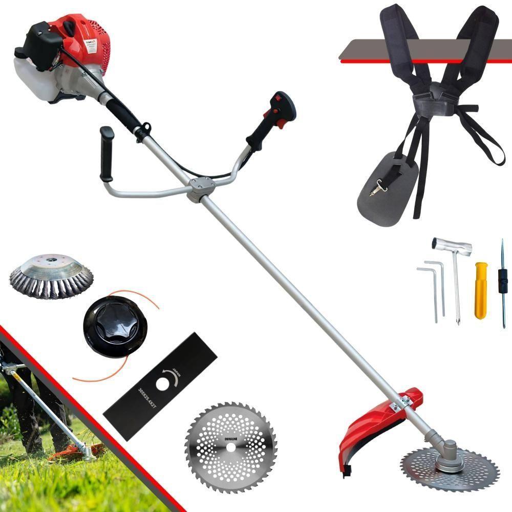 Roçadeira Anmax Cg430p 2hp 43cc + Faca 40d + Escova De Aço - 1