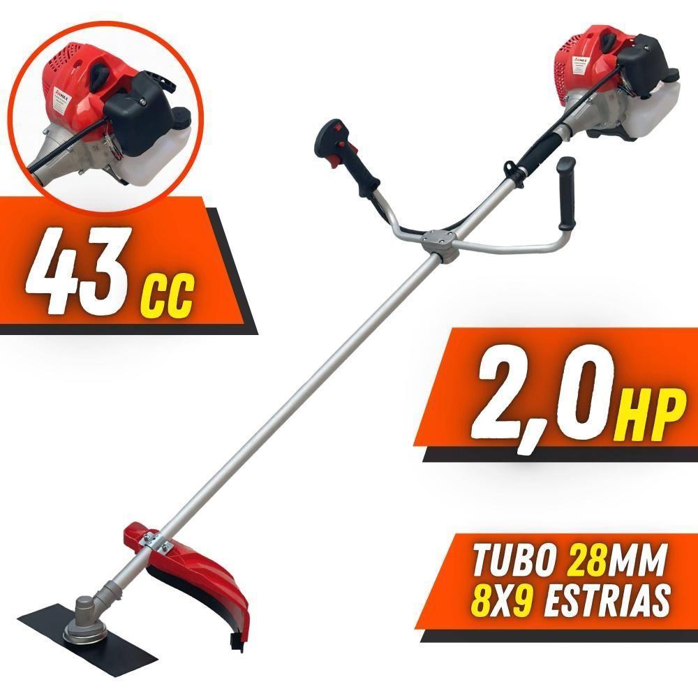 Roçadeira Anmax Cg430p 2hp 43cc + Faca 40d + Escova De Aço - 2