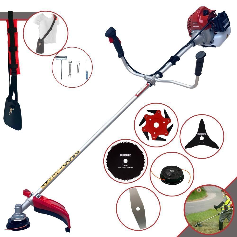 Roçadeira Robusta Kawashima Bcj521l 52cc + Facas 3p 6p 80d - 1