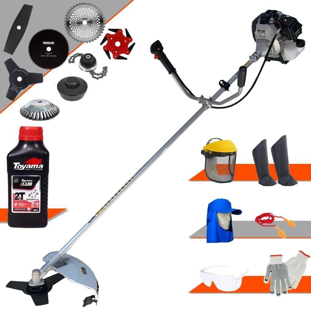 Roçadeira 8 Em 1 Tbc43h 43cc 1,7hp + Epi + Óleo Toyama 2t - 1