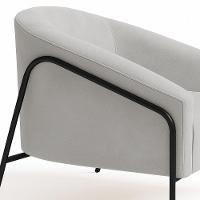 Poltrona Sala Industrial Alta Preto Stella Suede D03 - D'rossi Cor Cinza - 7