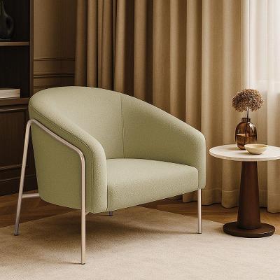 Poltrona Sala Industrial Alta Stella Bouclê Pistache Verde D'Rossi