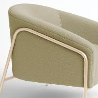 Poltrona Sala Industrial Alta Champanhe Stella Bouclê Pistache D03 - D'rossi - 7