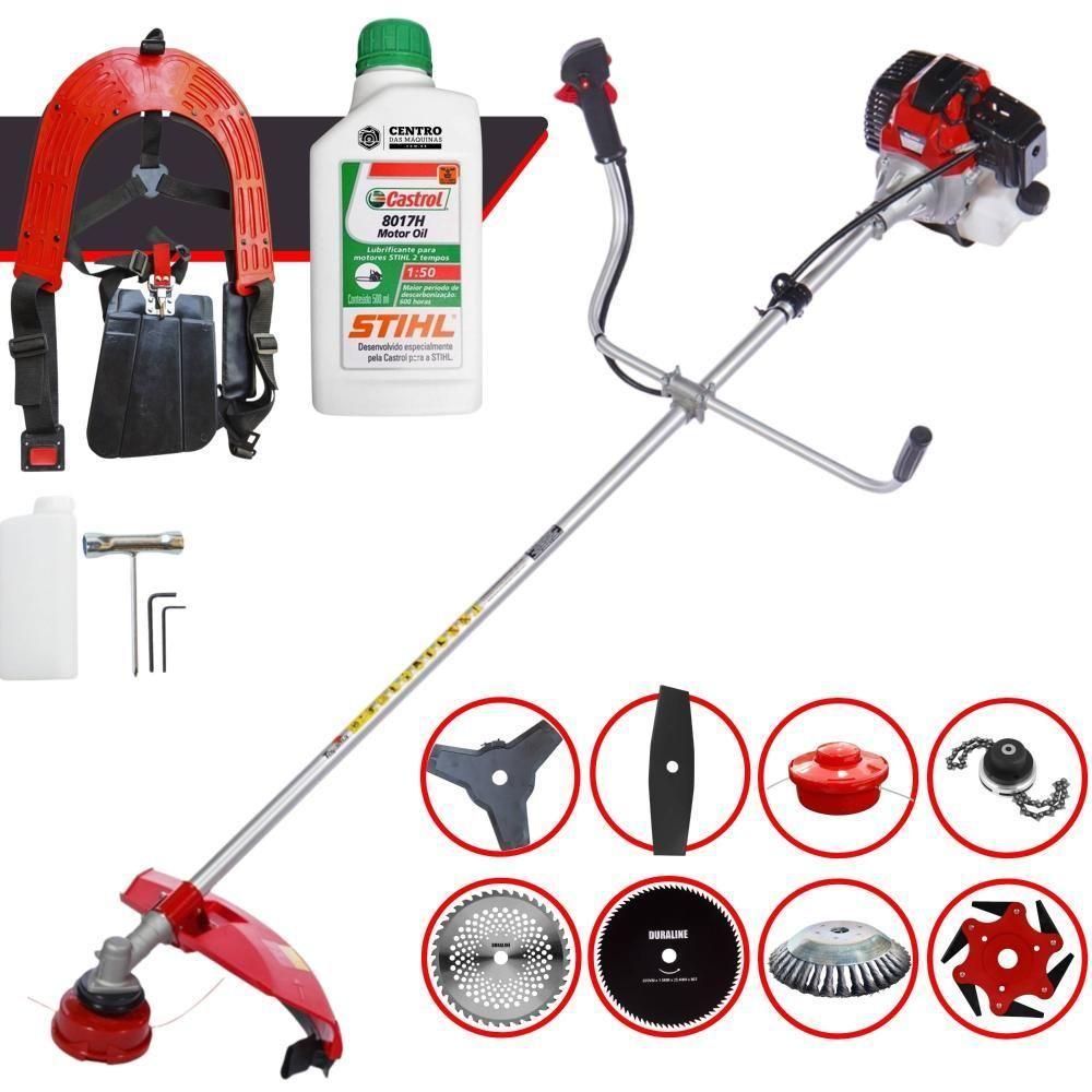 Roçadeira Toyama Rt52l 52cc + 6 Facas + Escova + óleo Stihl - 1