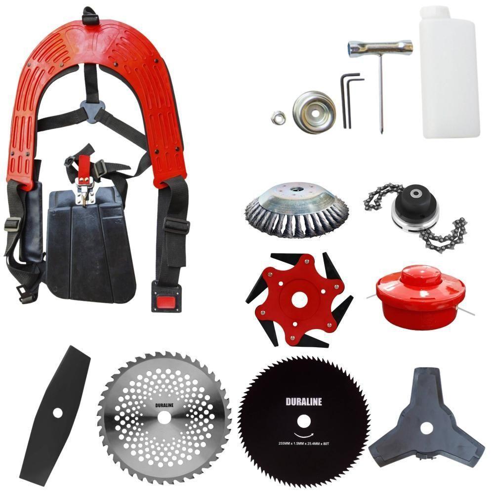 Roçadeira Toyama Rt52l 52cc + 6 Facas + Escova + óleo Stihl - 8