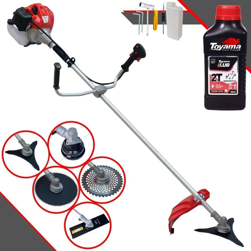 Roçadeira Cg520p Anmax C- Carretel + 4 Lâminas + Óleo Toyama - 1