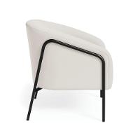 Poltrona Sala Industrial Alta Preto Stella Veludo D03 - D'rossi Cor Cinza - 6