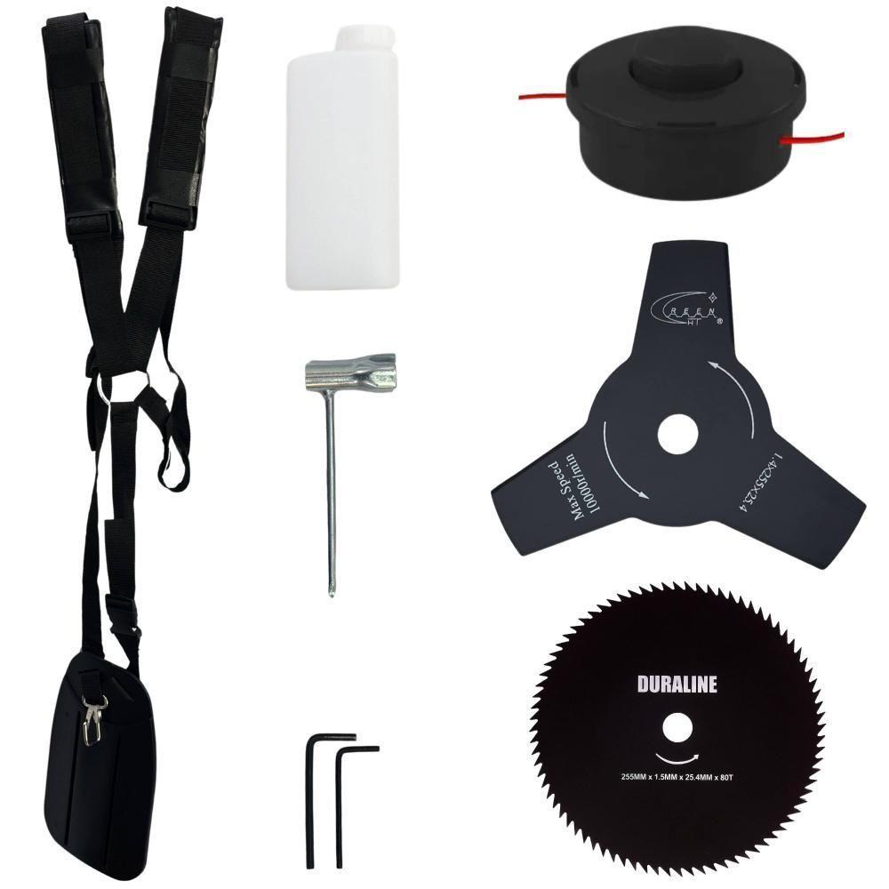 Roçadeira Toyama Rt43lb25a 43cc + Carretel + Facas 3p + 80d - 6