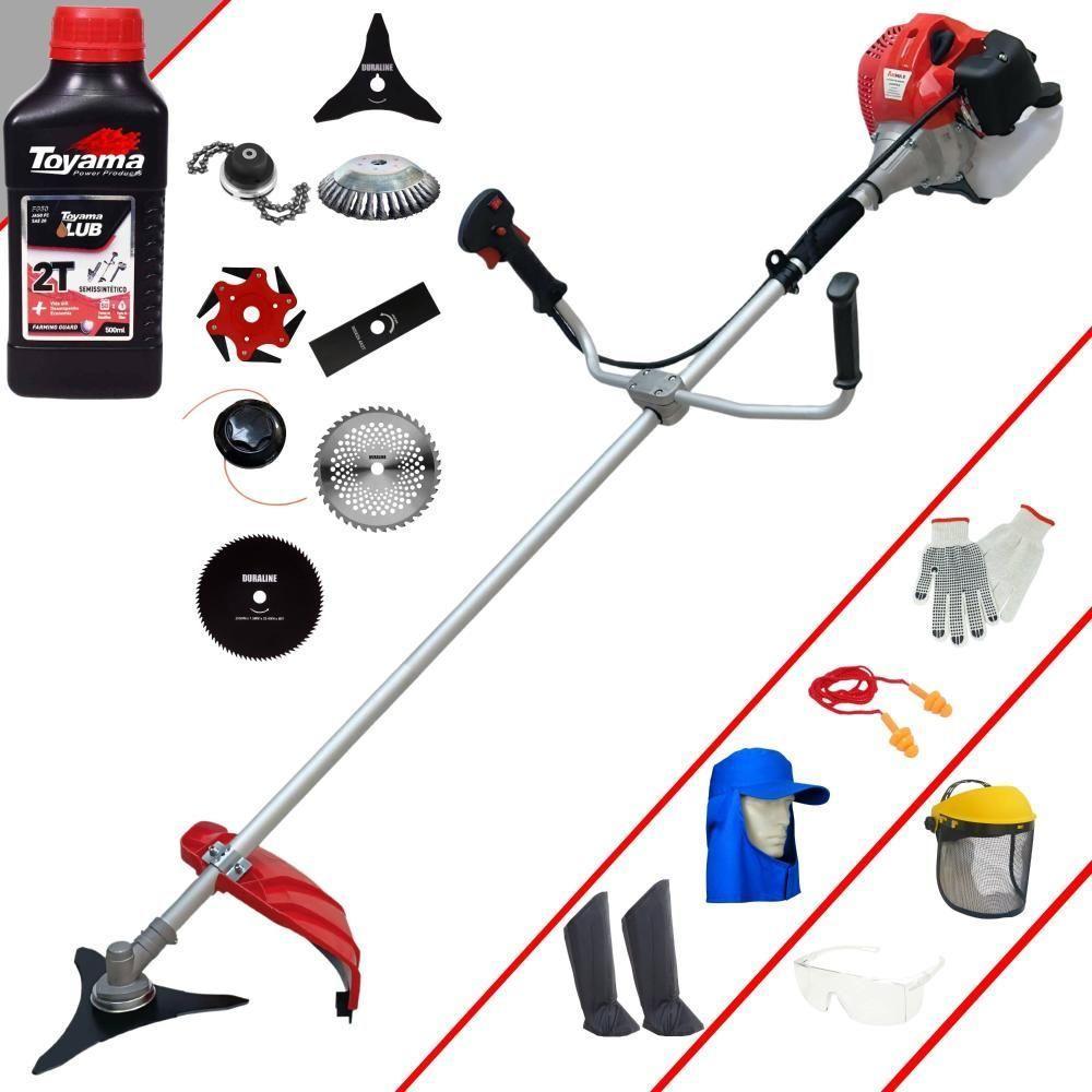 Roçadeira Cg430p Anmax + Facas + Escova + Epi + Óleo Toyama - 1