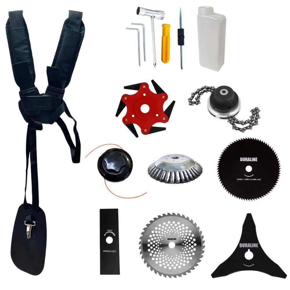 Roçadeira Cg430p Anmax + Facas + Escova + Epi + Óleo Toyama - 9