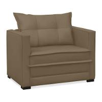 Poltrona Cama Retrátil Solteiro Milenni Veludo Marrom Rato B03 - D'rossi - 5