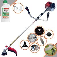 Roçadeira Bcj521l + Faca 2p 3p 40d 80d + Escova + Óleo Stihl - 1