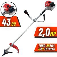 Roçadeira Anmax Cg430p 43cc + 6 Facas + Escova + Óleo Toyama