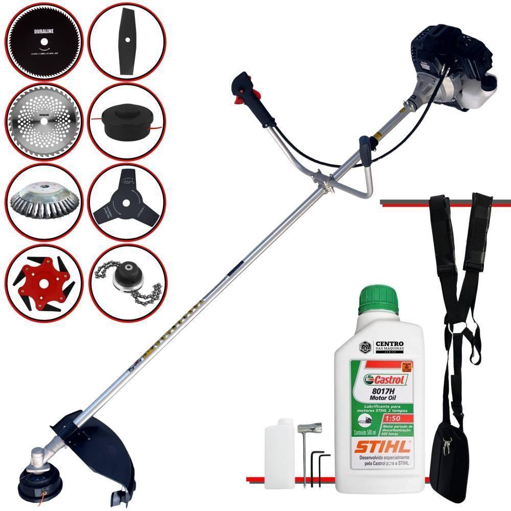 Roçadeira 8 Em 1 Toyama Rt43lb25a 43cc 1,7hp + óleo Stihl 2t - 1