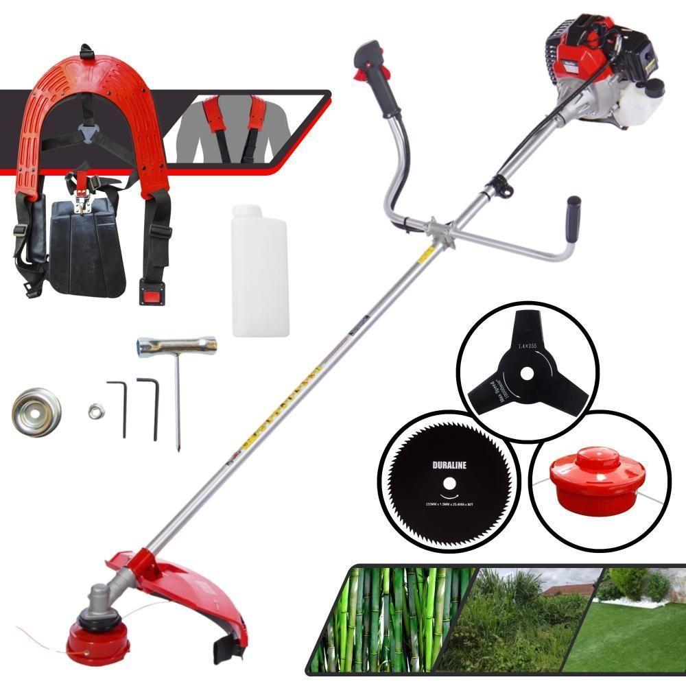 Roçadeira Toyama Lateral 52cc à Gasolina + Faca 80 Dentes - 1