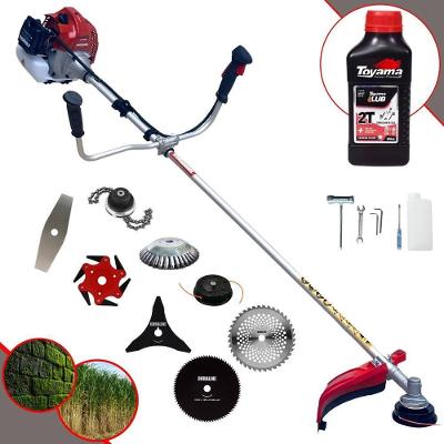 Roçadeira Bcj431 1,7hp 43cc + 6 Facas + Escova + Óleo Toyama