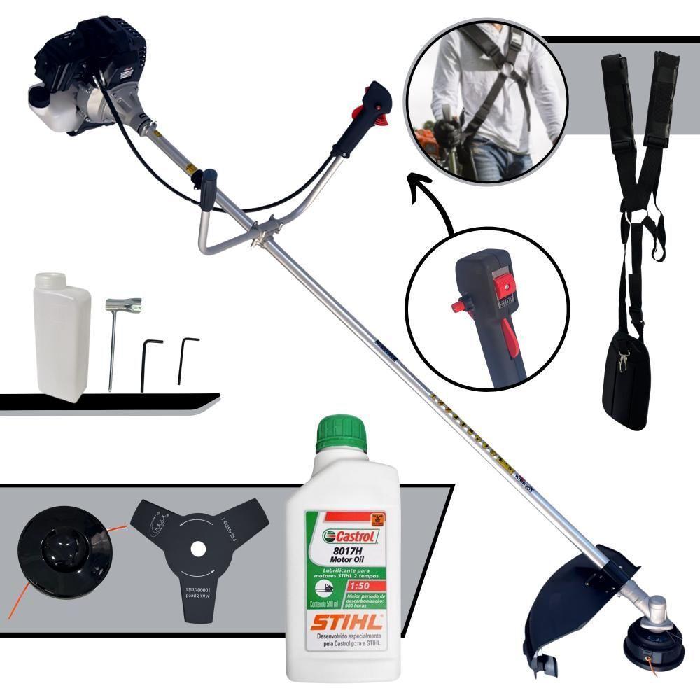 Roçadeira Toyama 43cc Com Carretel + Faca 3p + Óleo Stihl 2t - 1
