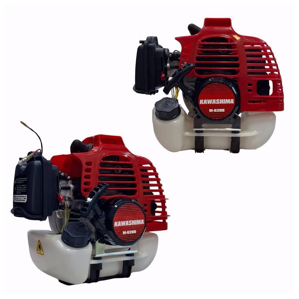 Roçadeira Kawashima Bcj620l 62cc + Facas 3p 80d E Escova - 6