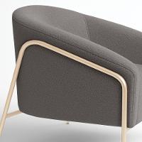 Poltrona Sala Industrial Alta Champanhe Kit 2 Stella Bouclê Grafite D03 - D'rossi - 8