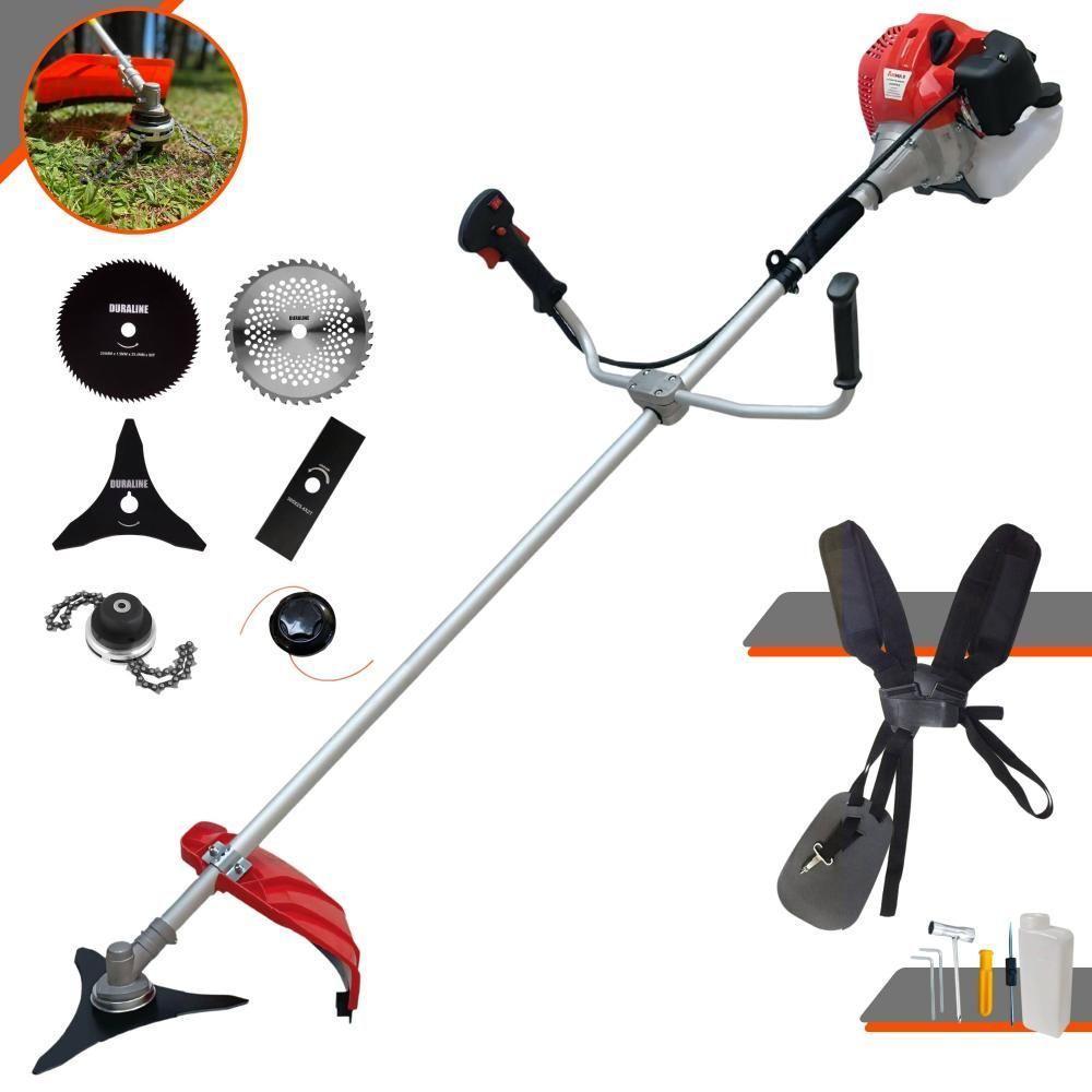 Roçadeira Anmax Cg430p 43cc + Facas 2p 3p 40d 80d E Trimmer - 1