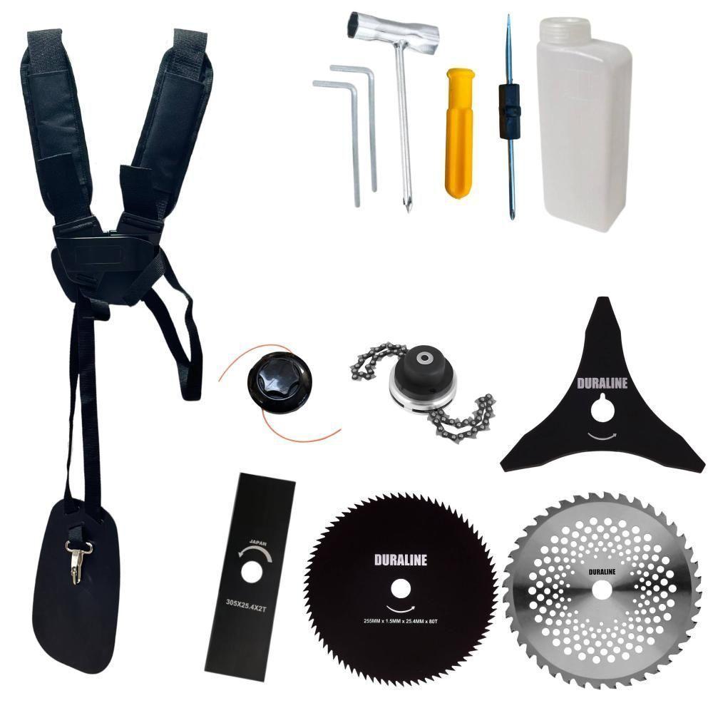 Roçadeira Anmax Cg430p 43cc + Facas 2p 3p 40d 80d E Trimmer - 2