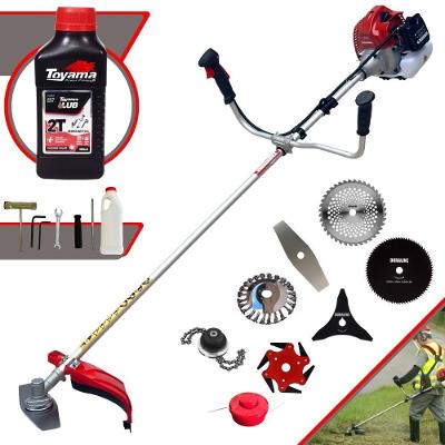 Roçadeira Bcj620 3hp 62cc + 6 Facas + Escova + Óleo Toyama