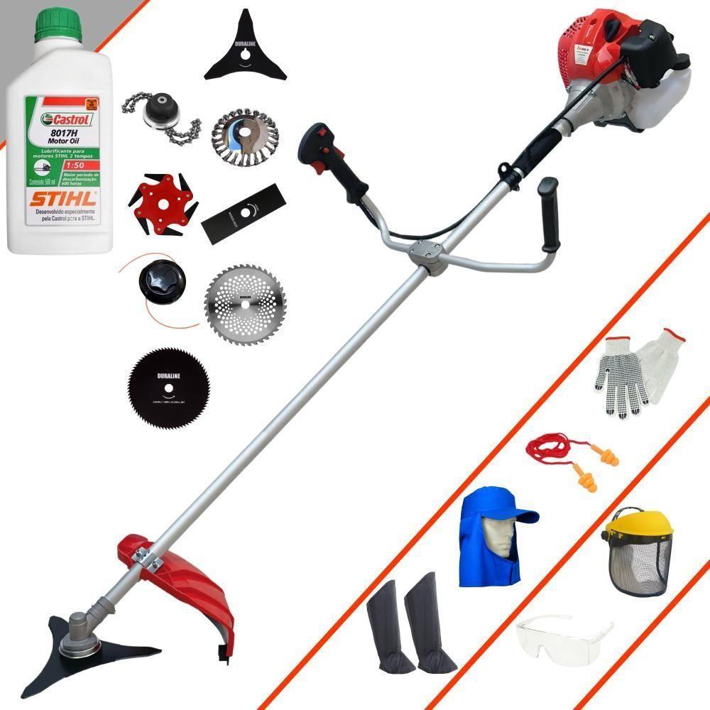 Roçadeira Cg520p Anmax + 6 Facas + Escova + Epi + Óleo Stihl - 1
