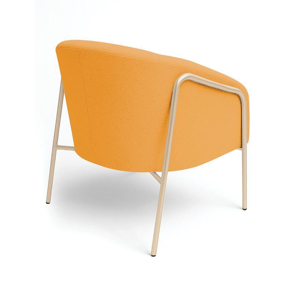 Poltrona Sala Industrial Alta Champanhe Stella Bouclê D03 - D'rossi Cor Mostarda - 6