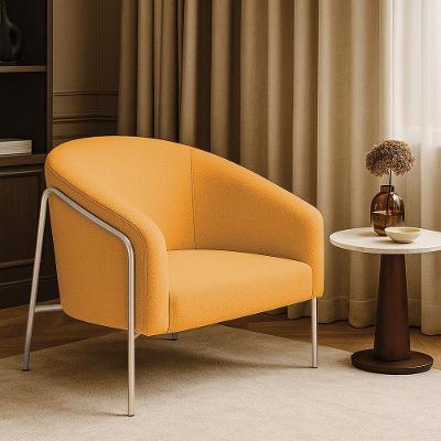 Poltrona Sala Industrial Alta Champanhe Stella Bouclê D03 - D'rossi Cor Mostarda