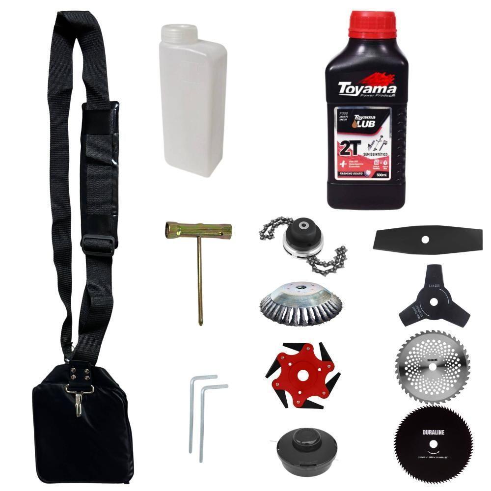 Roçadeira 8 Em 1 Tbc43h À Gasolina + Epi + Óleo Toyama 2t - 9