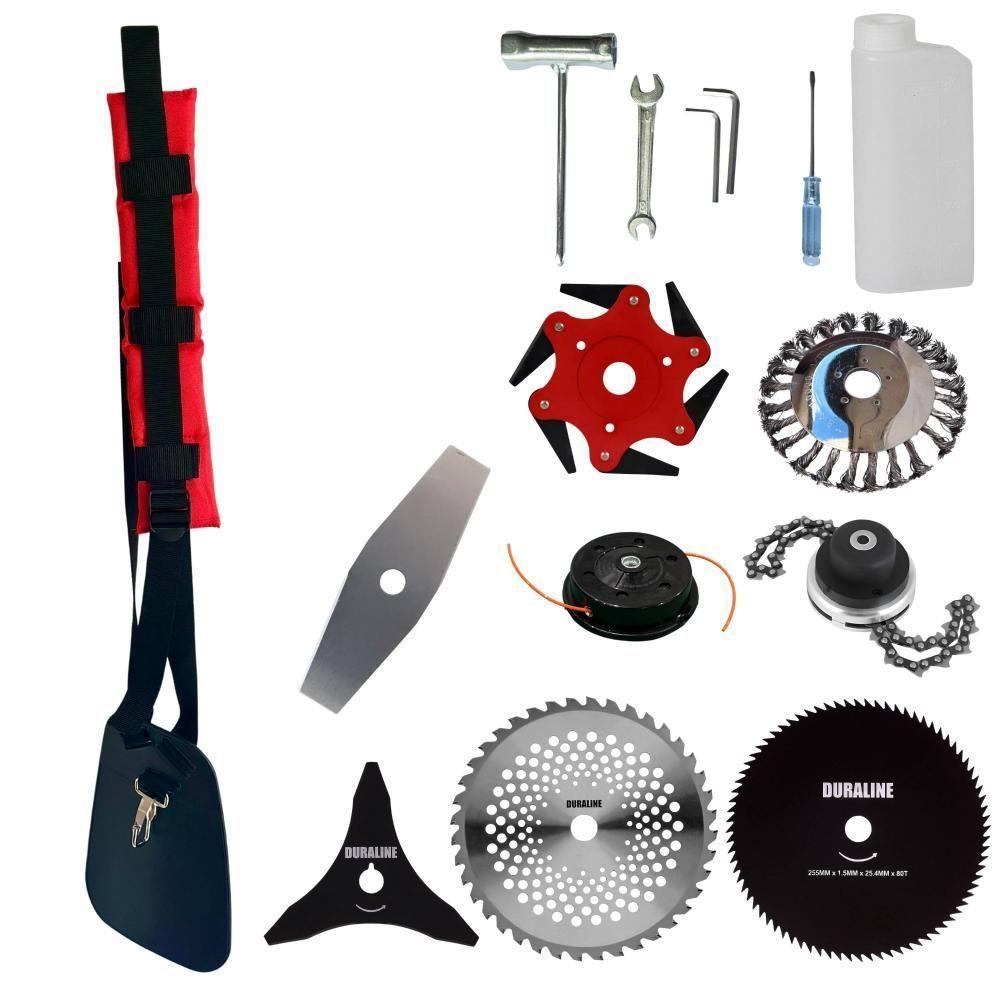 Roçadeira Bcj521l 52cc + 6 Facas + Escova + Óleo Toyama 2t - 8