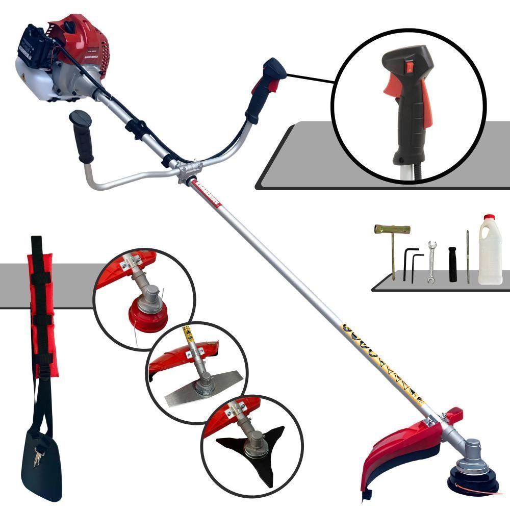 Roçadeira Kawashima Bcj-621l 62cc 3hp 2t + Faca 3 Pontas - 1