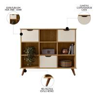 Nicho Organizador Retrô 3 Gavetas Freijó/off White - Qmovi - 3