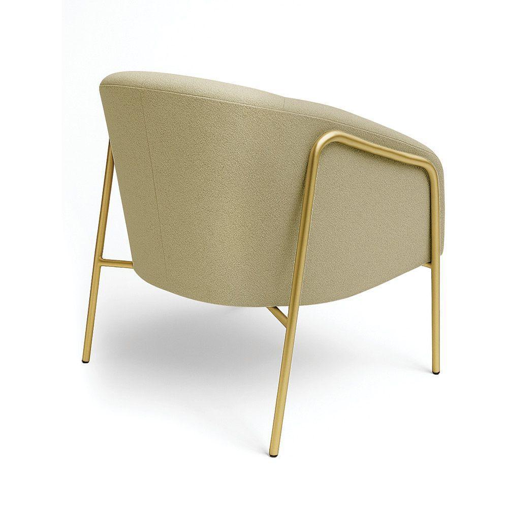 Poltrona Sala Industrial Alta Dourado Stella Bouclê Pistache D03 - D'rossi - 6
