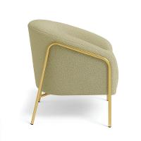 Poltrona Sala Industrial Alta Dourado Stella Bouclê Pistache D03 - D'rossi - 5