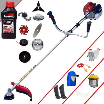 Roçadeira Bcj431 43cc + 6 Facas + Escova + Epi + Óleo Toyama