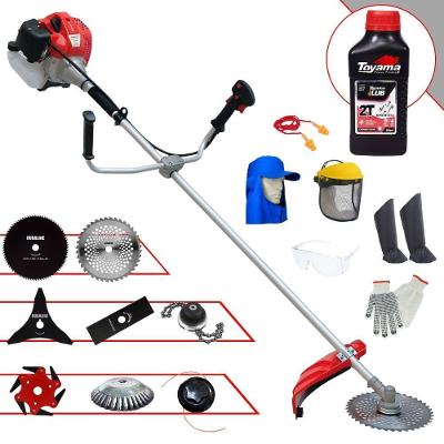 Roçadeira Cg430p 43cc + 6 Facas + Escova + Epi + Óleo Toyama