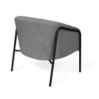 Poltrona Sala Industrial Alta Preto Kit 2 Stella Linho D03 - D'rossi Cor Grafite - 3