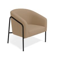 Poltrona Sala Industrial Alta Preto Kit 2 Stella Suede Marrom Rato D03 - D'rossi - 5