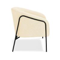 Poltrona Sala Industrial Alta Preto Stella Linho D03 - D'rossi Cor Bege - 5