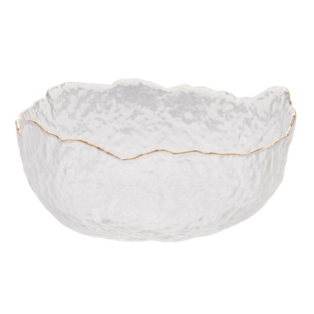 Bowl De Cristal Martelado Com Borda Dourada 19 X 10 Cm Taj Wolff - 1