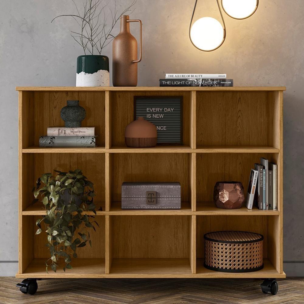 Nicho Organizador Com Rodízios Freijó - Qmovi - 2