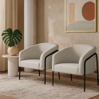 Poltrona Sala Industrial Alta Preto Kit 2 Stella Veludo Cinza D03 - D'rossi - 1