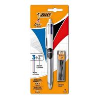 Caneta Esferográfica 3 Cores + Lapiseira Com Grafite 0.7mm - Bic - 1