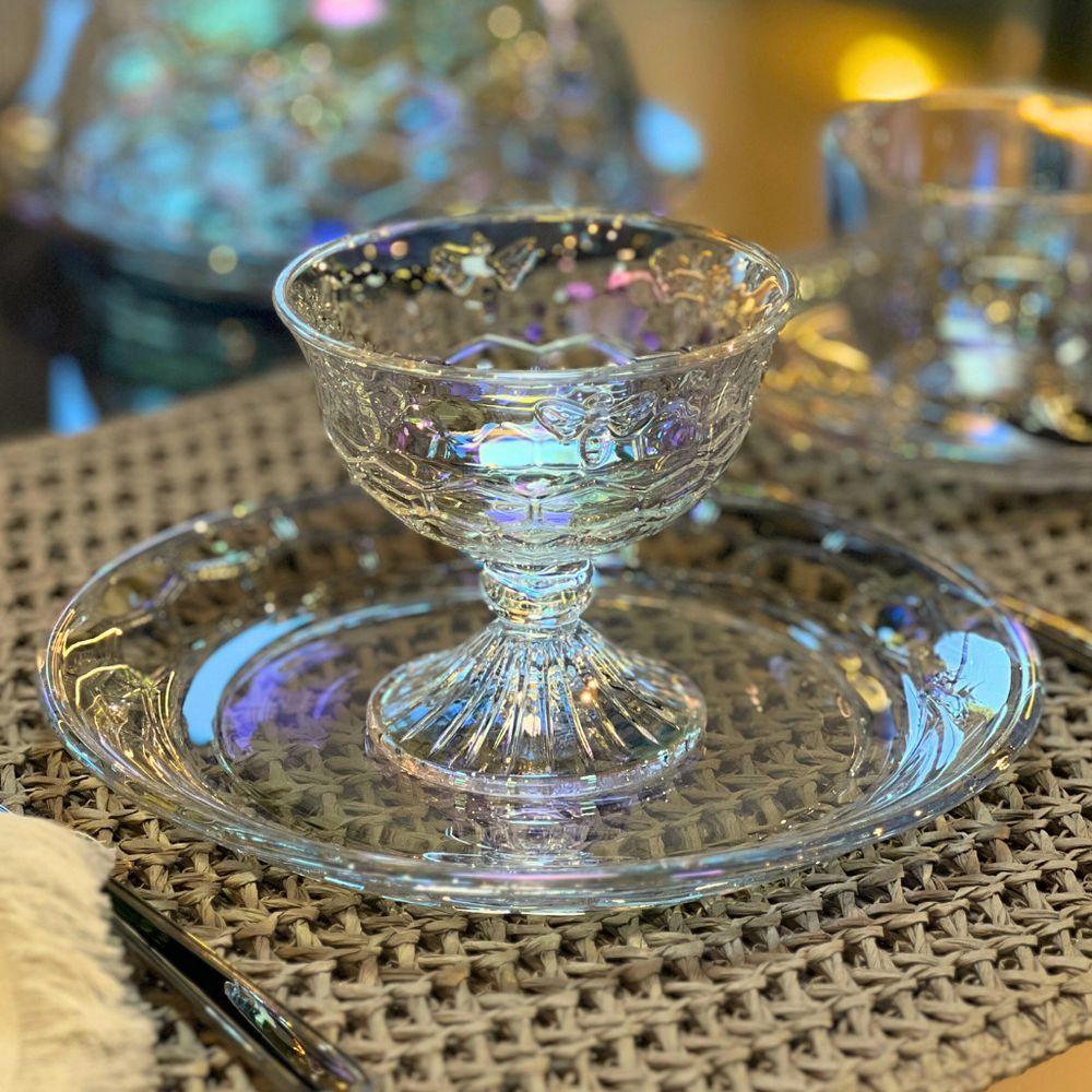 Jogo De Taças Para Sobremesa Em Vidro Bee Rainbow Com 4 Peças 200ml Haüskraft - 3