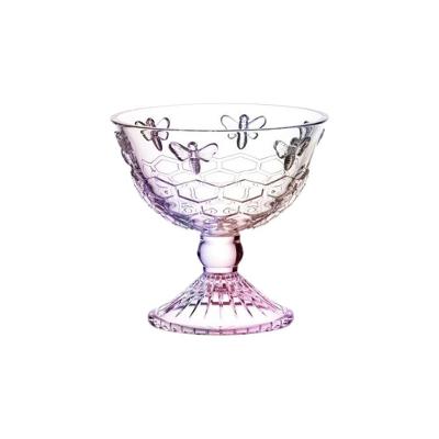 Jogo De Taças Para Sobremesa Em Vidro Bee Rainbow Com 4 Peças 200ml Haüskraft