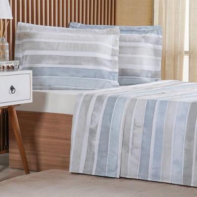 Jogo De Cama King 4 Pçs 200 Fios 100% Algodão 193x203x40cm Ligne