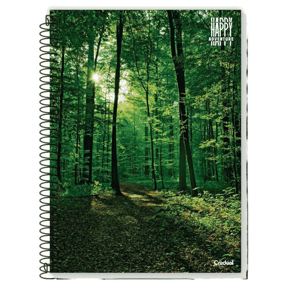 Caderno Espiral Universitário 16 Matérias 320 Folhas Happy Adventure Credeal Estampa 1 - 1