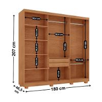 Guarda Roupa Casal Dunas 6 Portas E 2 Gavetas Mdf Moderna Naturalle - 3