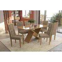 Cadeira Sala De Jantar Flora 2cad150 Madeirado Kit 2 Un Carvalho/suede Preto - Kappesberg - 3